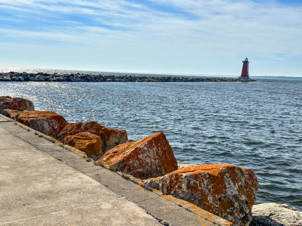 istock Manistique Boardwalk and Riverwalk along Lake Michigan 1717268155