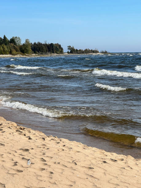 Manistique Boardwalk and Riverwalk along Lake Michigan