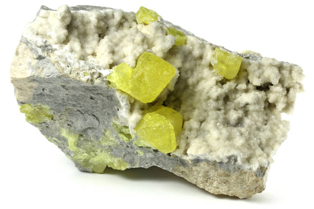 istock native sulfur on aragonite from Sicily, Italy 1717281016