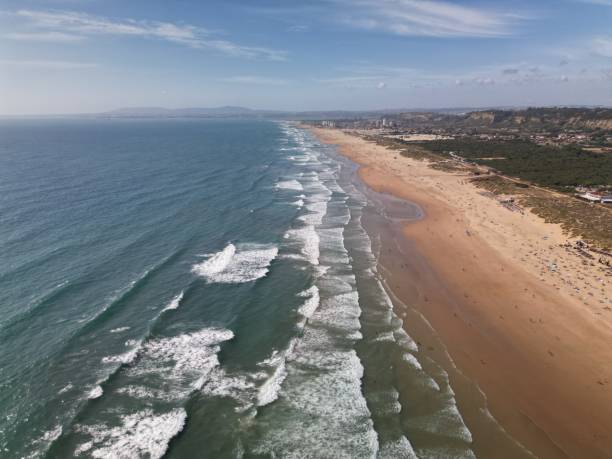istock Lisbon's Coastal Serenity: A Bird's-Eye View 1717373068