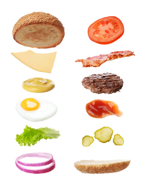 istock Collage with ingredients for burger on white background 1717379715