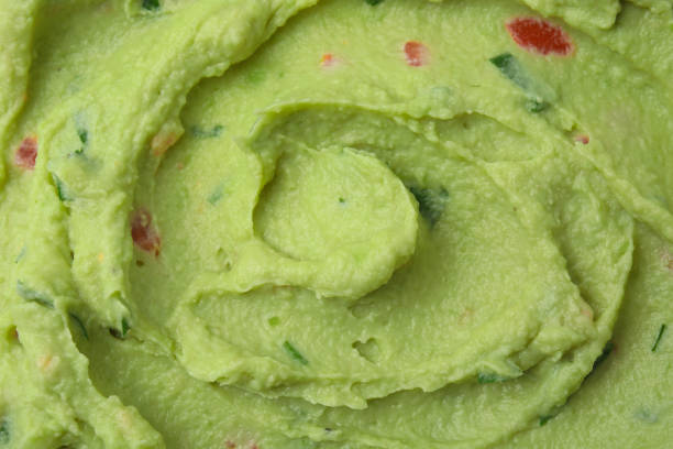 istock Delicious guacamole sauce as background, top view 1717380293