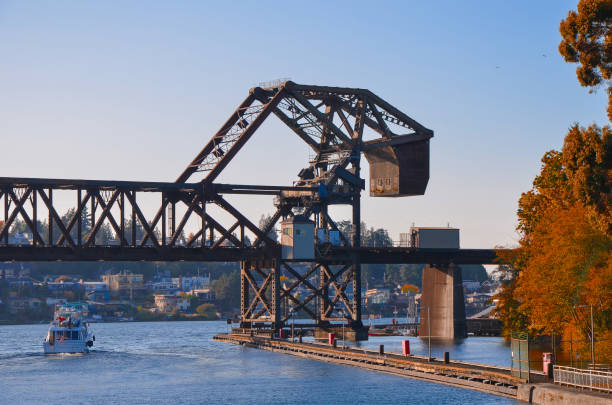 istock Boat Leaving Ballard Locks Canal 1717415107