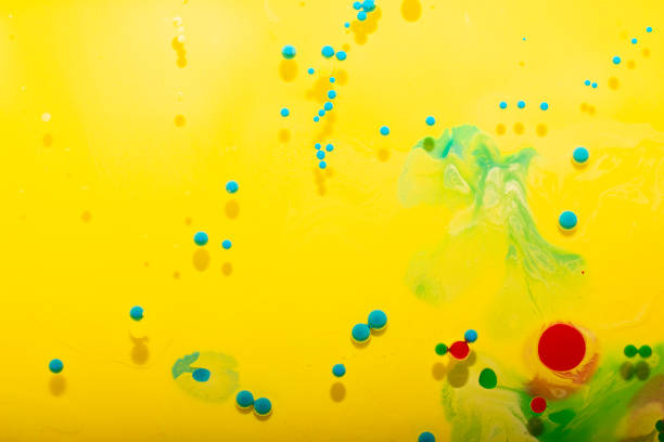 Droplet colors under and over oil, colorful abstract background