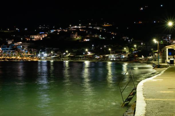 istock Night on Agia Pelagia Beach. 1717439786