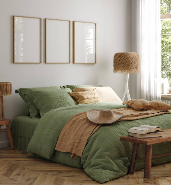 istock Home mockup, cozy bedroom interior background 1717439879