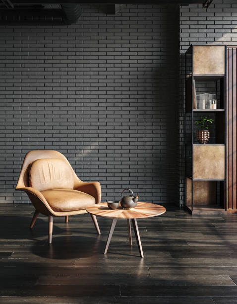 istock Living room interior in loft, industrial style 1717439997