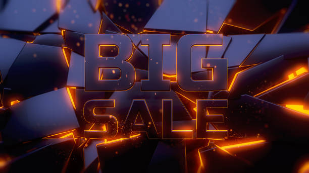 istock Big Sale 3d text footage background, explosion power design 1717440002