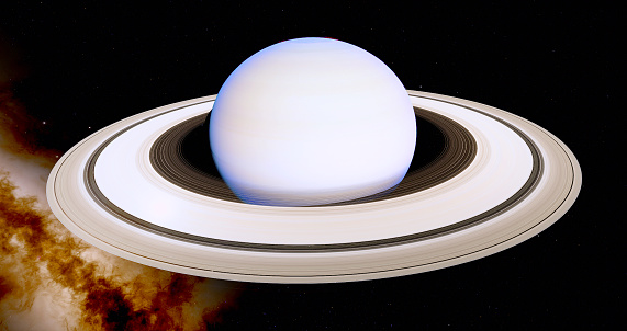 Saturn is the sixth planet in our Solar System and has 146 moons which look like diamonds through a telescope.