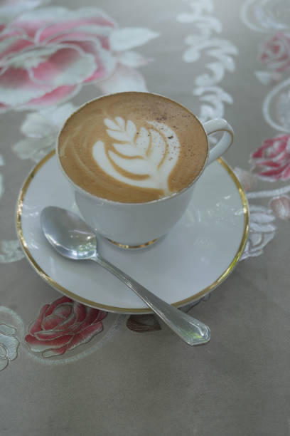istock Latte Art Hot coffee in nature background. 1717520565