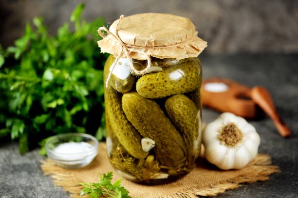 istock Homemade pickled cucumbers with onions and dill 1717536973