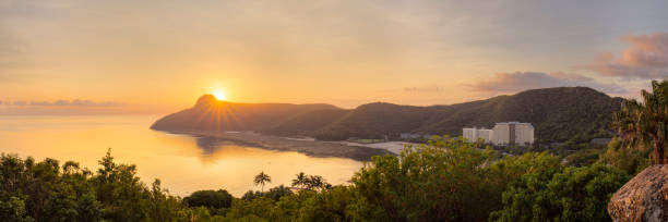 Panorama of Hamilton Island at sunrise