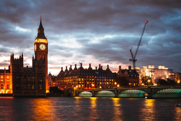 istock Night on the Thames in central London 1717688953