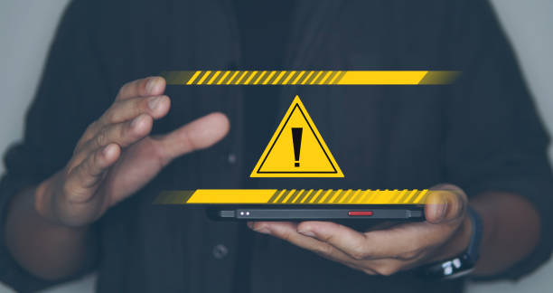 istock Alert warning popup and error system showing. cyber attack and emergency information on online network. 1717711262