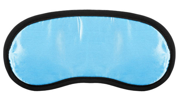 istock Blank sleep mask isolated on a white background. Blue color. 1717736636