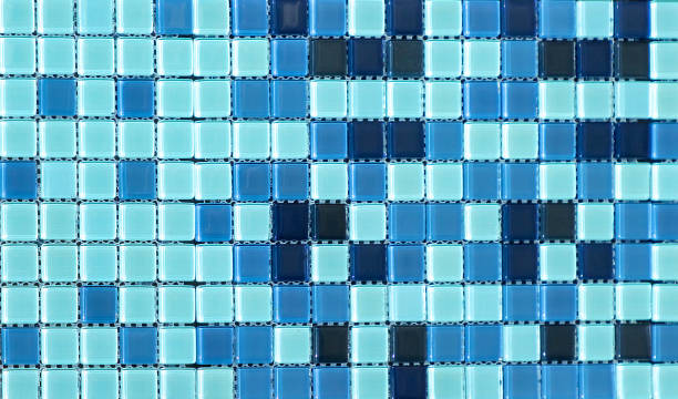 Swimming pool mosaic tiles Swimming pool mosaic tiles abstract blue pattern background pseudanthias pleurotaenia stock pictures, royalty-free photos & images