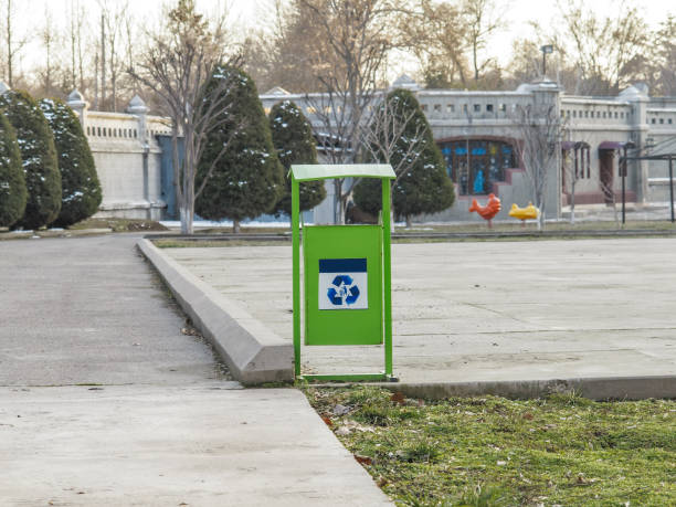istock Garbage containers in the city environmental protection theme 1717841053
