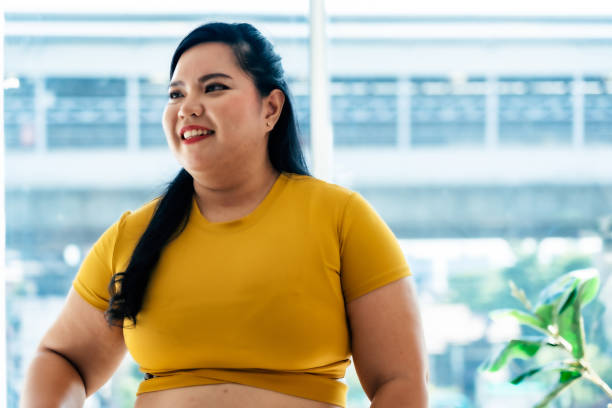 istock Beautiful overweight woman 1717857585