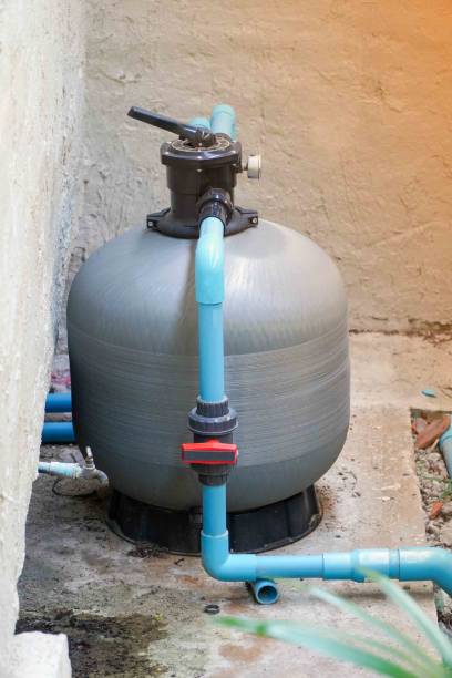 istock Water filter system.Water filtration. Plumbing with filters. Drinking water. Sanitary work. Engineering networks in the house. 1717866236