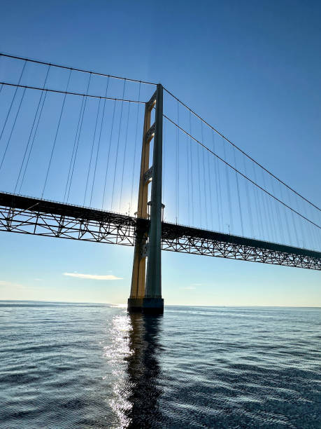 istock Mackinac Bridge suspension bridge in Michigan on a sunny fall day 1717884699