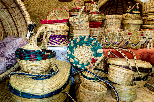 istock Handmade baskets from plants fiber, Ecuador 1717921470