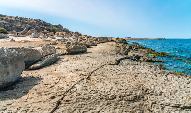 istock Shallow sea and ancient coastal cliffs 1717934806
