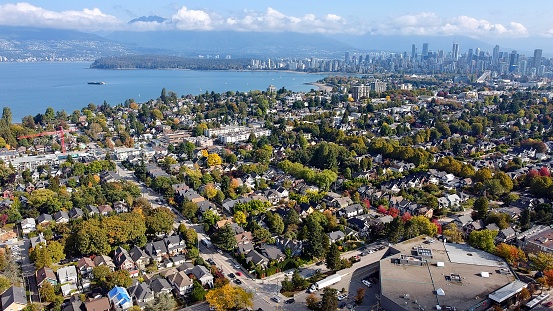 Aerial photo taken from drone British Columbia Greater Vancouver