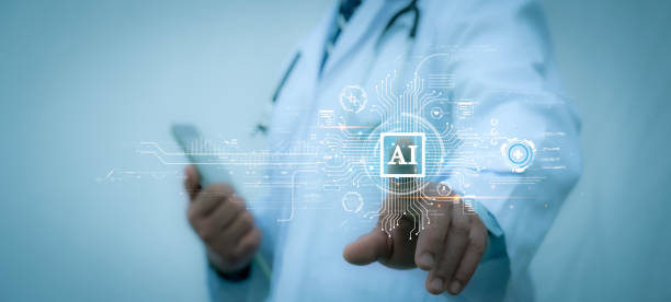 istock Medical worker touch virtual medical revolution and advance of technology Artificial Intelligence,AI Deep Learning for medical research,Transformation of innovation and technology for future Health 1717971488