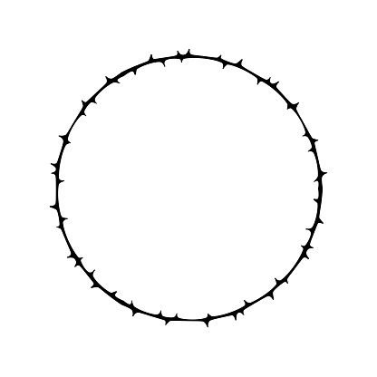 Thorn. Circle. Vector illustration isolated on a white background.
