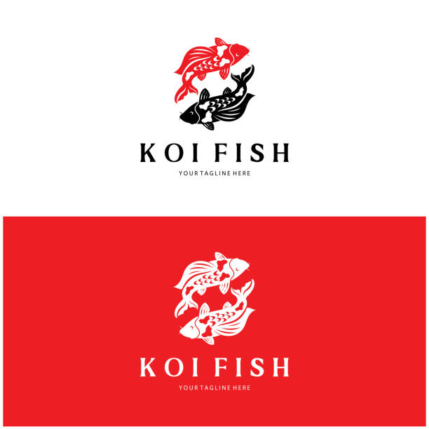 Koi Lettering 160+ Koi Fish Pond Silhouette Stock Illustrations, Royalty-Free Vector ...