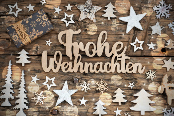 istock German Text Merry Christmas, Means Merry Christmas In English, Flatlay 1718018174