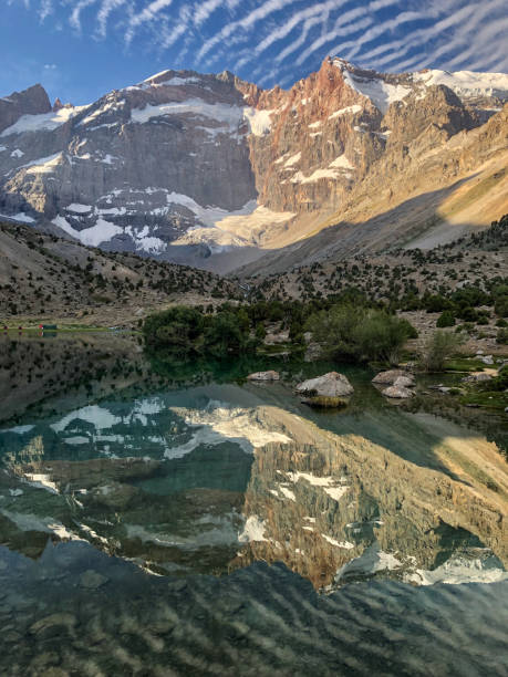 istock Majestic mountain, which is reflected in a perfectly clear blue lake water 1718048015