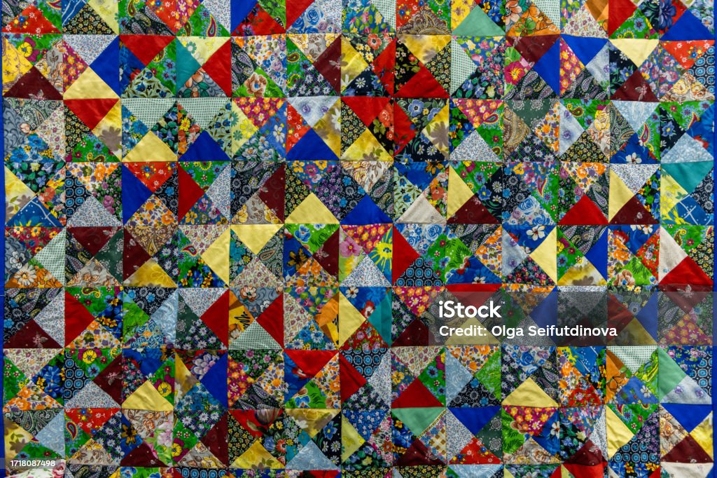 Quilt Computer Background Handmade Patchwork Quilt Background With Colorful Rustic Ethnic ...