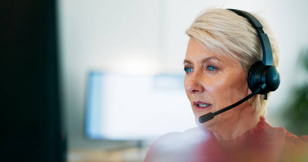 istock Video call, business woman and computer in office for virtual networking, global communication and remote work planning  on webinar. Zoom call, corporate employee and meeting on desktop technology 1718173203