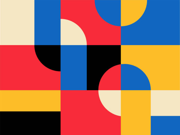 illustrations, cliparts, dessins animés et icônes de modèle géométrique abstrait coloré avec la conception simple, forme. fond moderne pour la bannière web, affiche, image de marque, papier peint, illustration de vecteur - carré forme bidimensionnelle