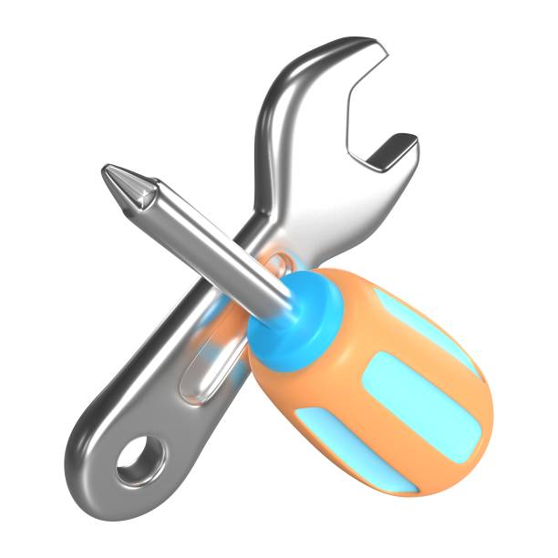 istock Screwdriver and wrench 3D Illustration Icon 1718221758