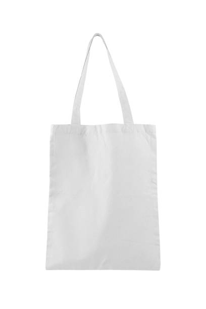istock Reusable white cotton, linen shopping bag isolated on white background. Mockup, template. 1718238729