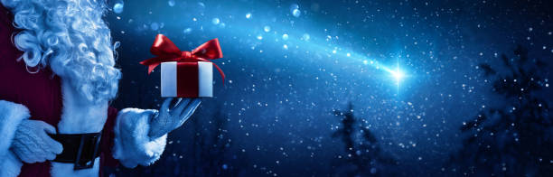 istock Christmas present from Santa Claus 1718250240