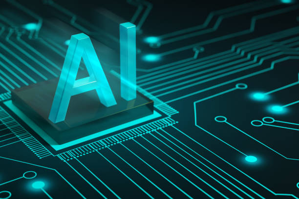 istock AI icon on motherboard, abstract background, 3d render 1718255646