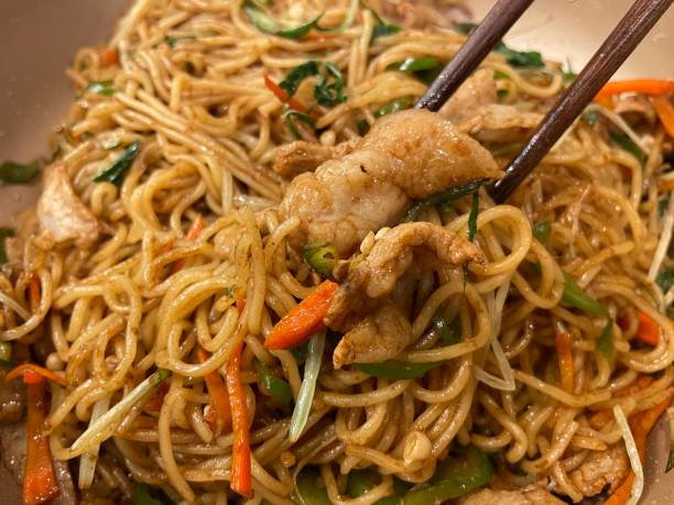 istock Fried noodles stir-fried with sauce 1718270776
