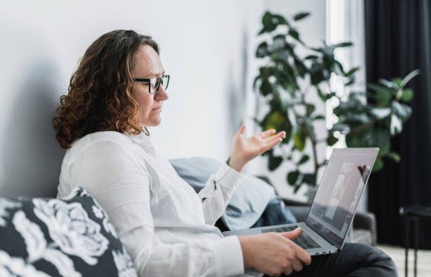 istock Upset woman working at home under stress using laptop 1718308568
