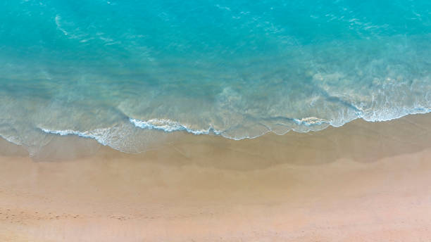 istock Beach Wave water in the Tropical summer beach with  sandy beach background 1718318926