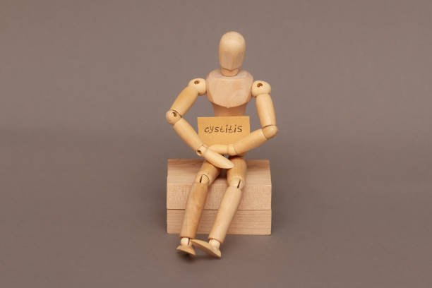 istock Wooden man shows a problem with the genitourinary system, cystitis. urological diseases, inflammation. 1718337740