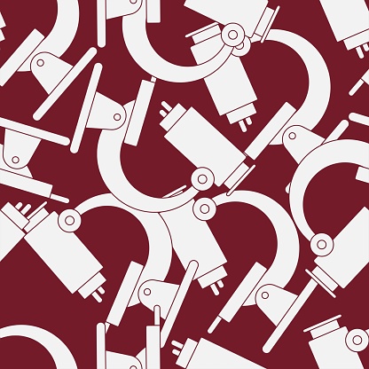 Microscope Line Art Seamless Pattern Suitable For Backgrounds ...
