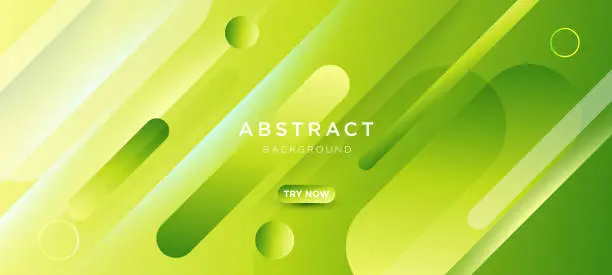 Vector illustration of Abstract yellow and green technology geometric background. Modern futuristic background