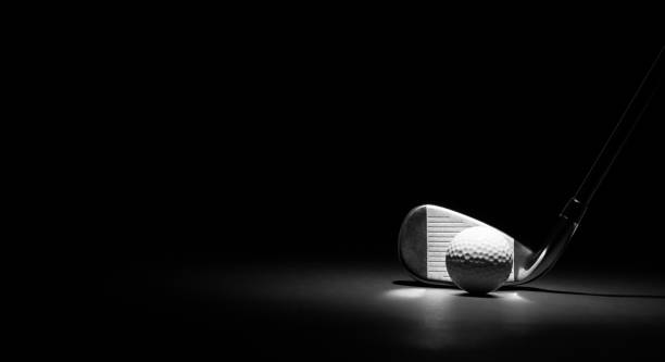 Beautiful golf course and white ball