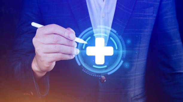 istock Businessman hand touching offer positive thing such as profit, benefits, development, CSR represented by plus sign. Hand shows the plus sign. personal development benefits, social network 1718388849