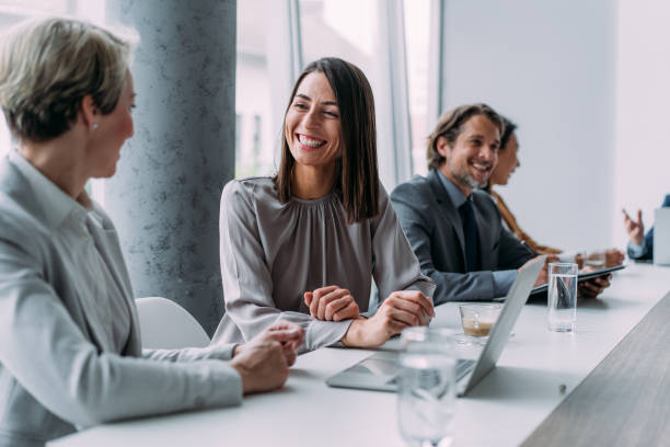 istock Business persons on meeting in the office. 1718414142