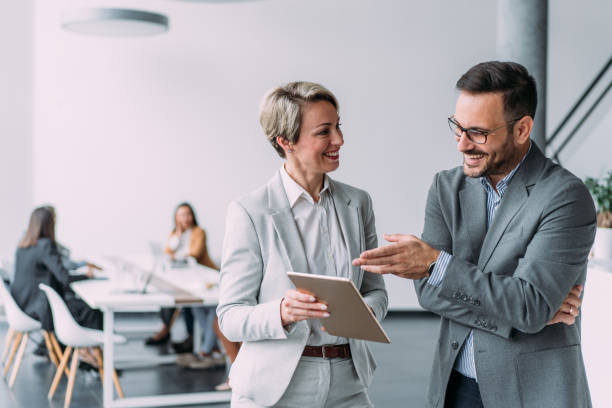 istock Business people in the office. 1718414143