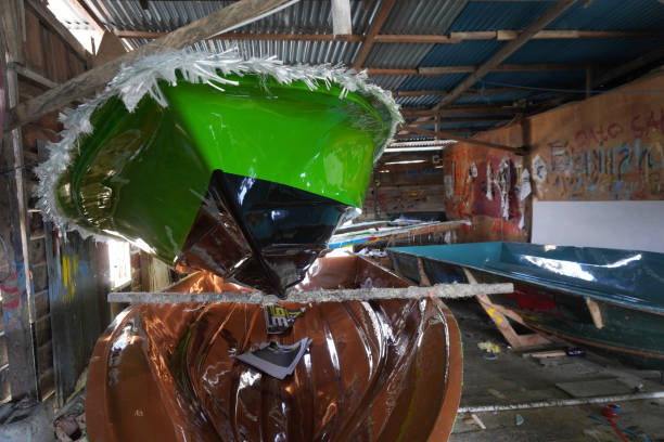 fiberglass speedboats - fibra de vidro imagens e fotografias de stock